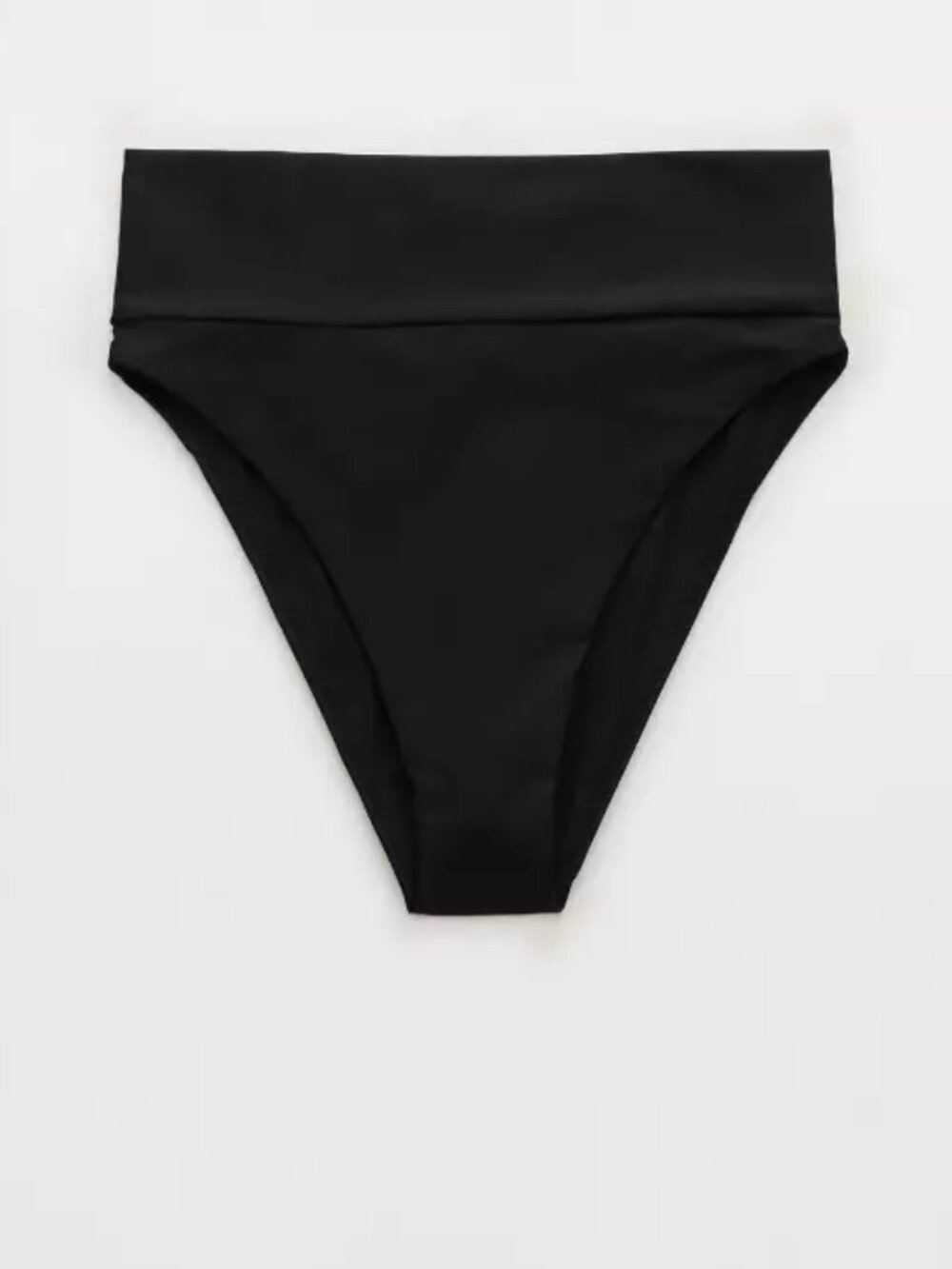 Aerie Black High Cut Cheeky Bikini Bottoms Size Medium - Picture 3 of 7